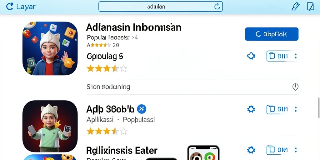 Tampilan layar awal dengan grafis yang menarik.